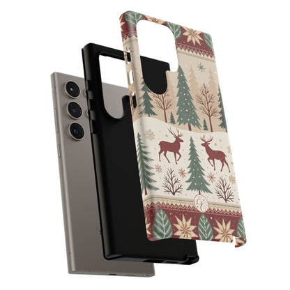 Vintage Christmas Reindeer Tough Phone Case