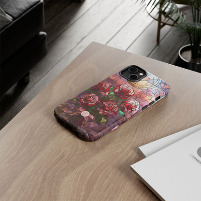 Bouquet of Roses Stained Glass Tough Phone Case