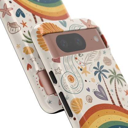 Rainbow Pride Boho Beach Tough Phone Case
