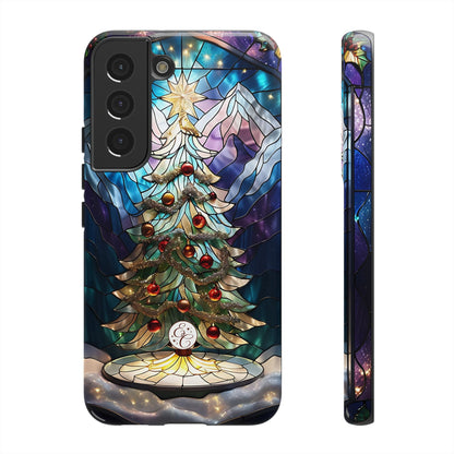 Christmas Tree Stained Glass Tough Phone Case