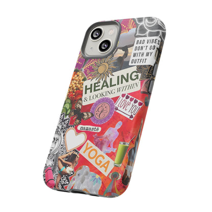 Yoga and Meditation Collage Tough Phone Case