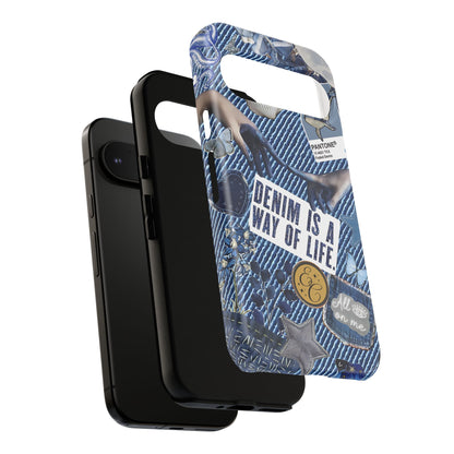 Denim Texture Tough Phone Case