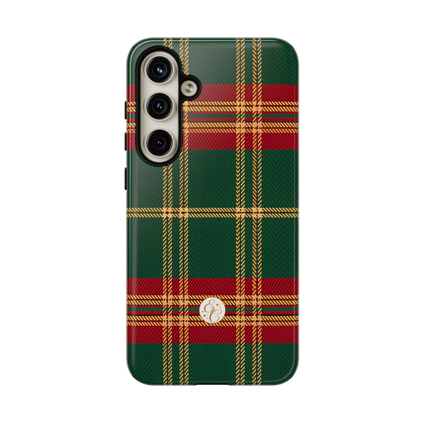Green Red & Gold Plaid Tough Phone Case