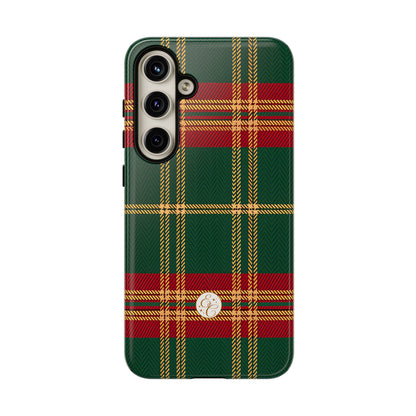 Green Red & Gold Plaid Tough Phone Case