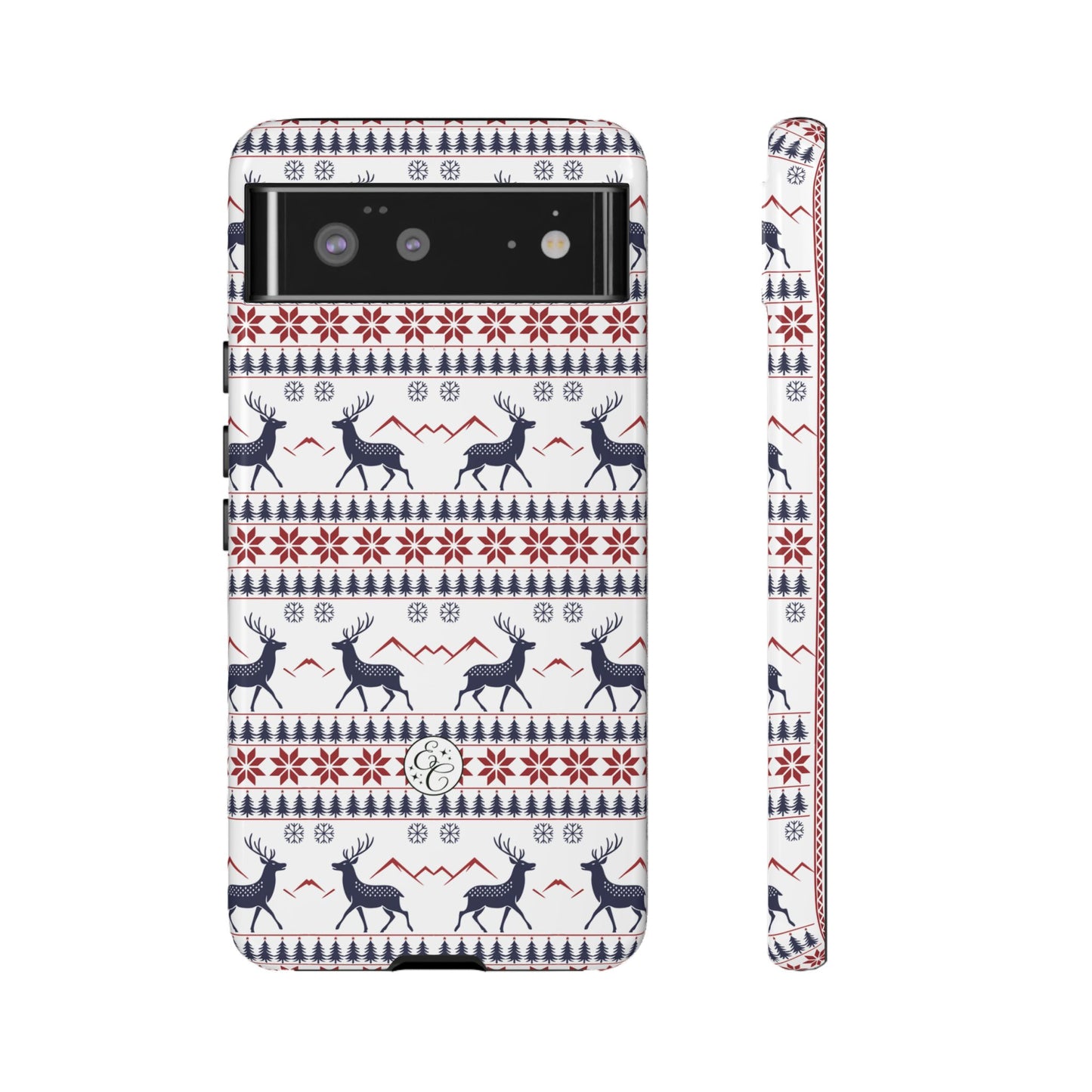 Christmas Reindeer Pattern Tough Phone Case