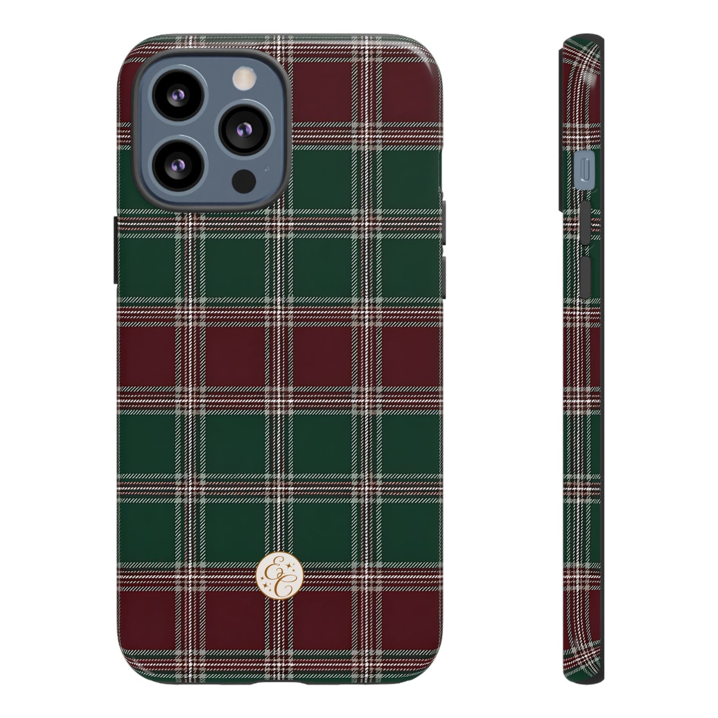 Green & Burgundy Plaid Tough Phone Case
