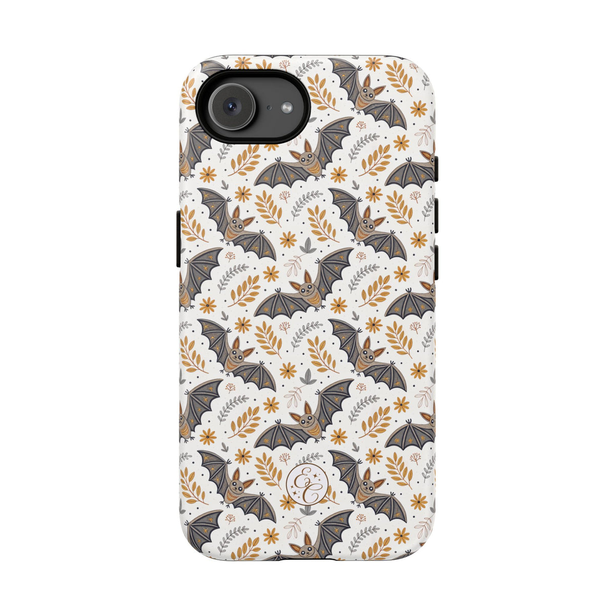 Boho Bat Pattern Halloween Phone Case