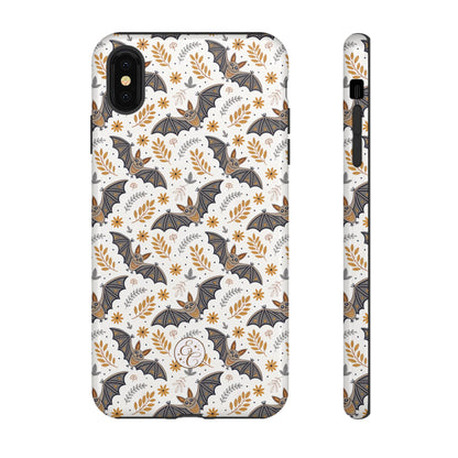 Boho Halloween Bat Pattern Tough Phone Case