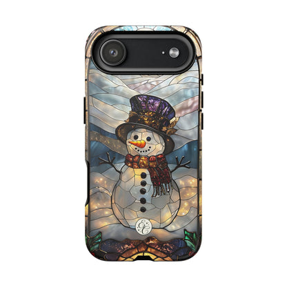 Snowman Stained Glass Phone Case