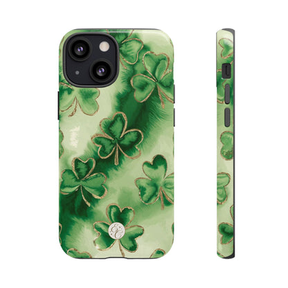 Shamrock Watercolor Pattern Tough Phone Case