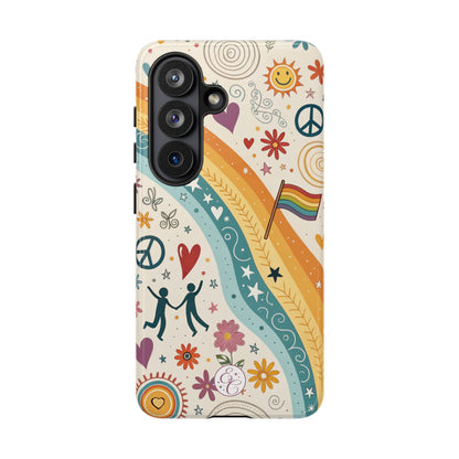 LGTBQ+ Pride Boho Doodle Tough Phone Case