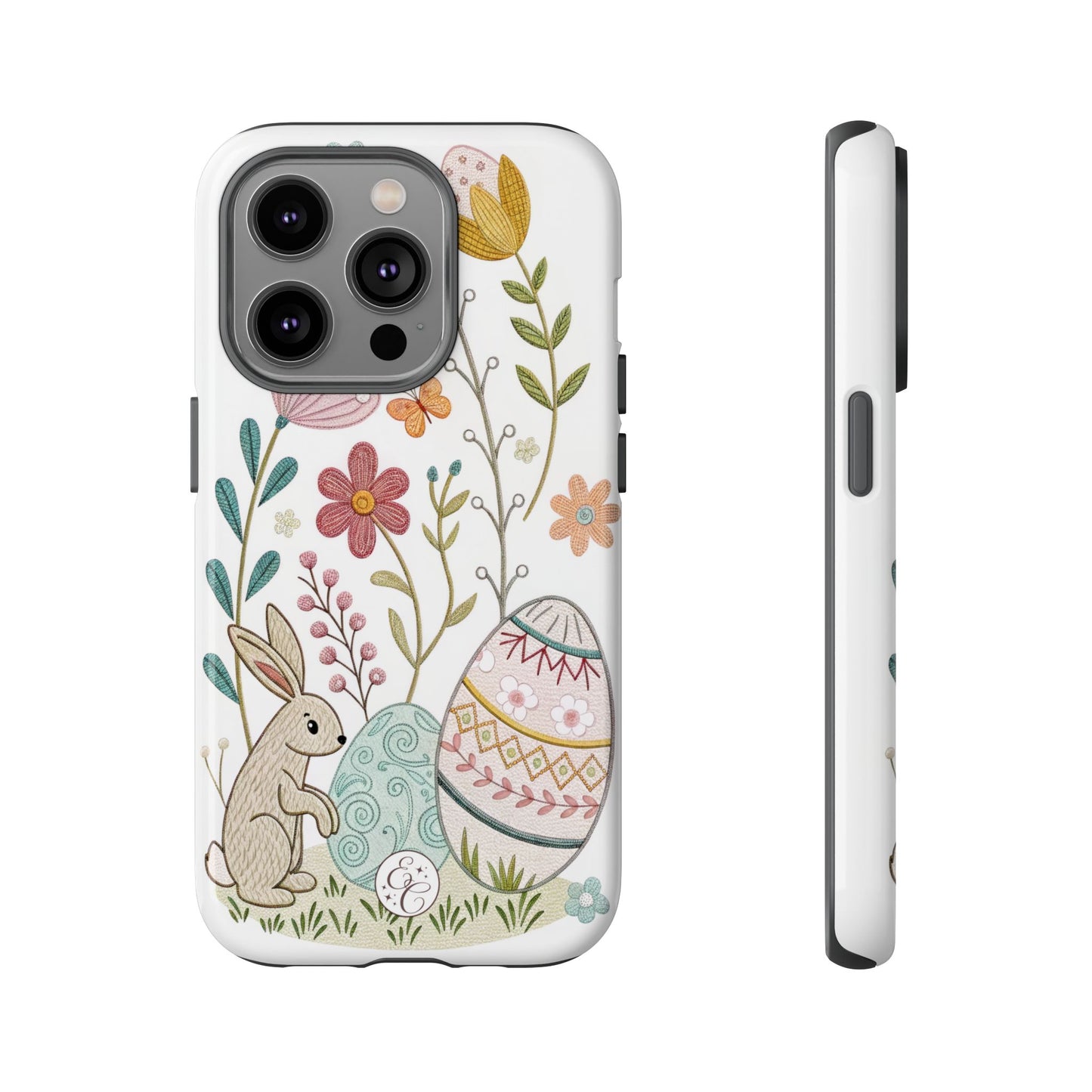 Bunny & Easter Egg Floral Tough Phone Case