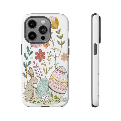 Bunny & Easter Egg Floral Tough Phone Case