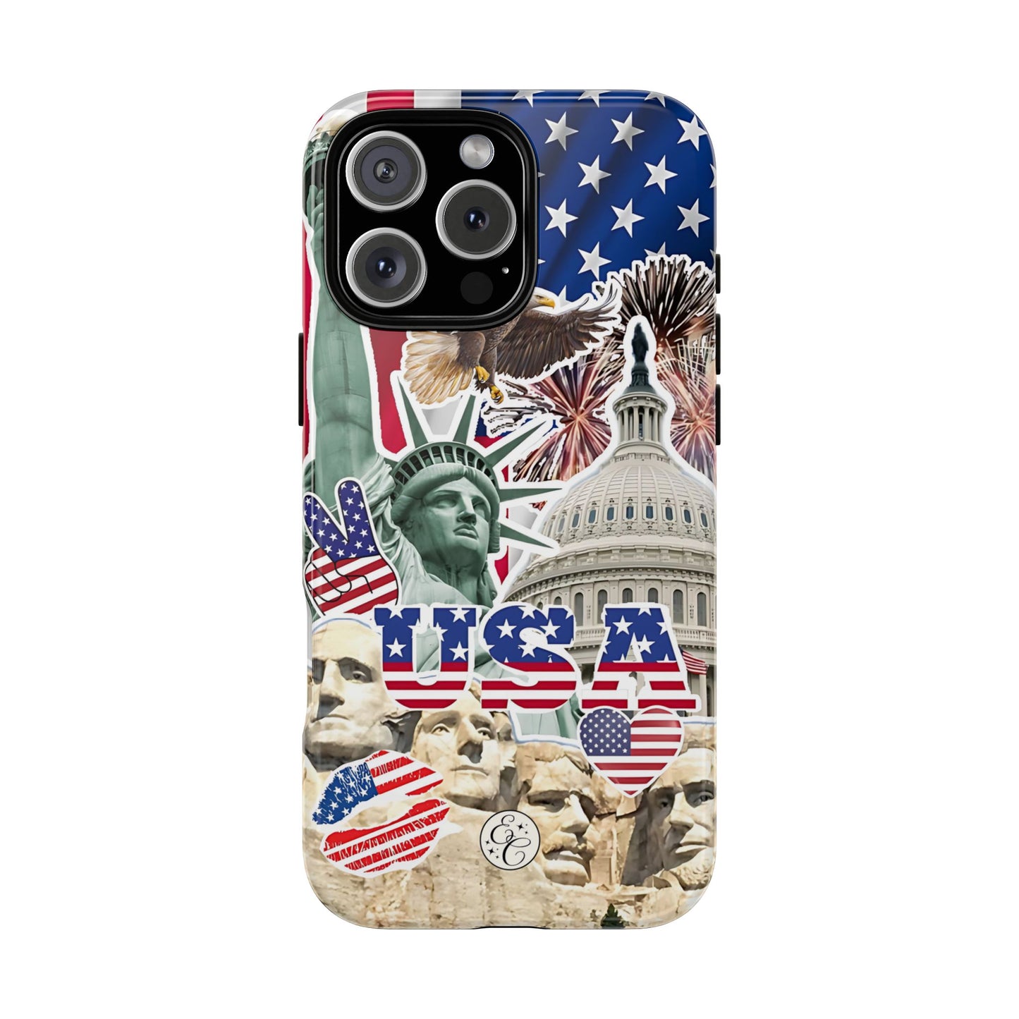 Patriotic USA Collage Tough Phone Case