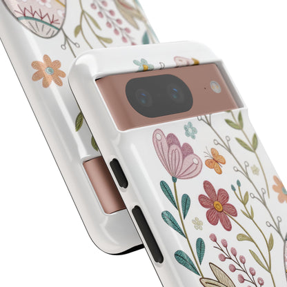 Bunny & Easter Egg Floral Tough Phone Case