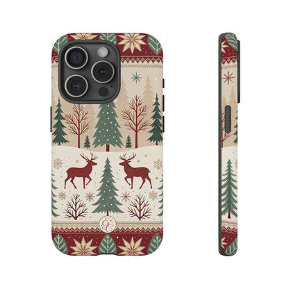 Vintage Christmas Reindeer Tough Phone Case