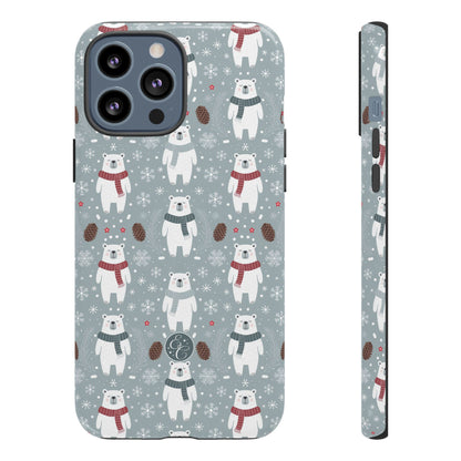 Cute Polar Bear Pattern Tough Phone Case