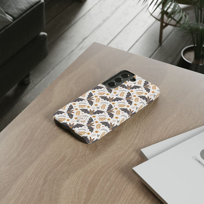 Boho Bat Pattern Halloween Phone Case