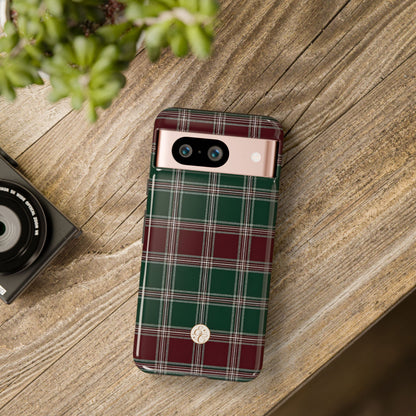 Green & Burgundy Plaid Tough Phone Case