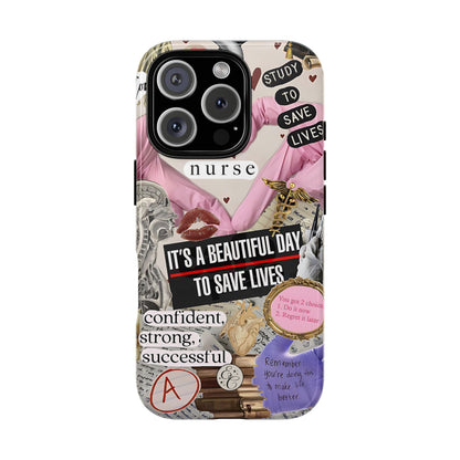 Nurse Inspirational Collage Tough Phone Case