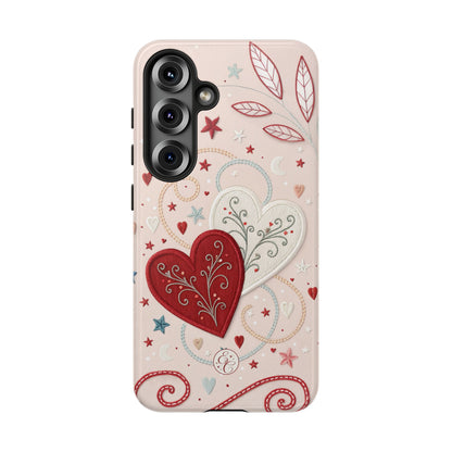 Interlinked Hearts Tough Phone Case
