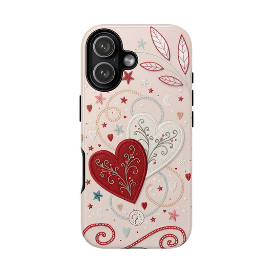 Interlinked Hearts Tough Phone Case