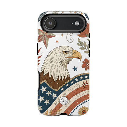 Boho Patriotic Eagle Tough Phone Case