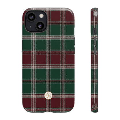 Green & Burgundy Plaid Tough Phone Case