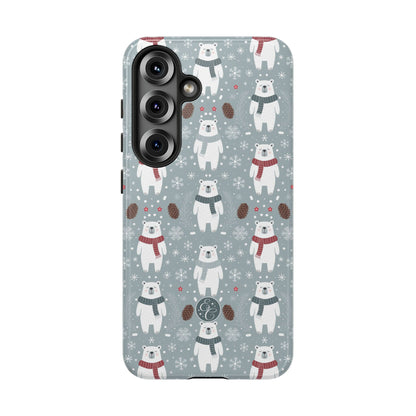 Cute Polar Bear Pattern Tough Phone Case