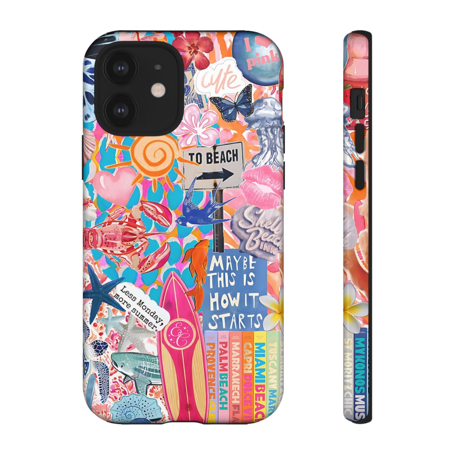 Colorful Beach Collage Tough Phone Case