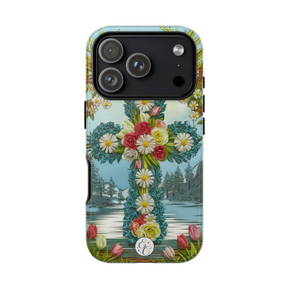 Floral Cross Tough Phone Case