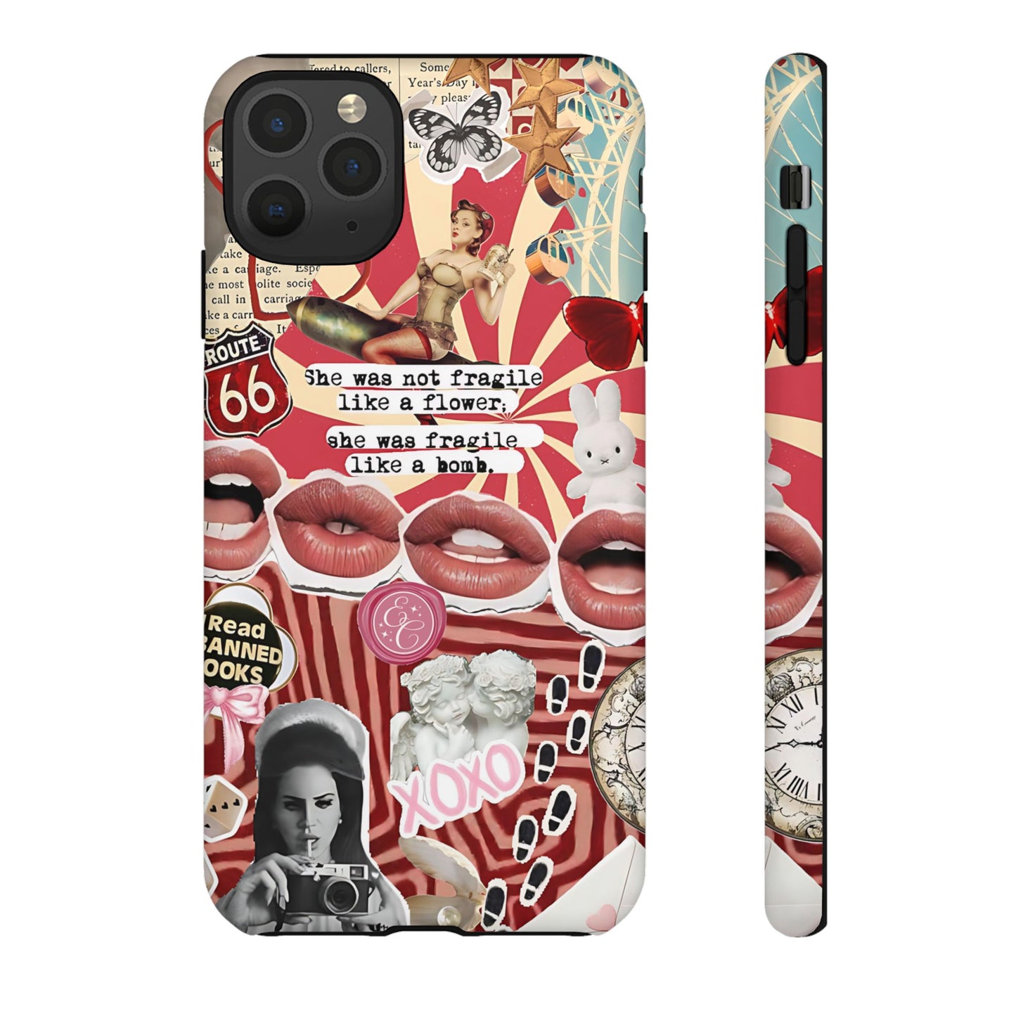 Retro Feminist Collage Tough Phone Case