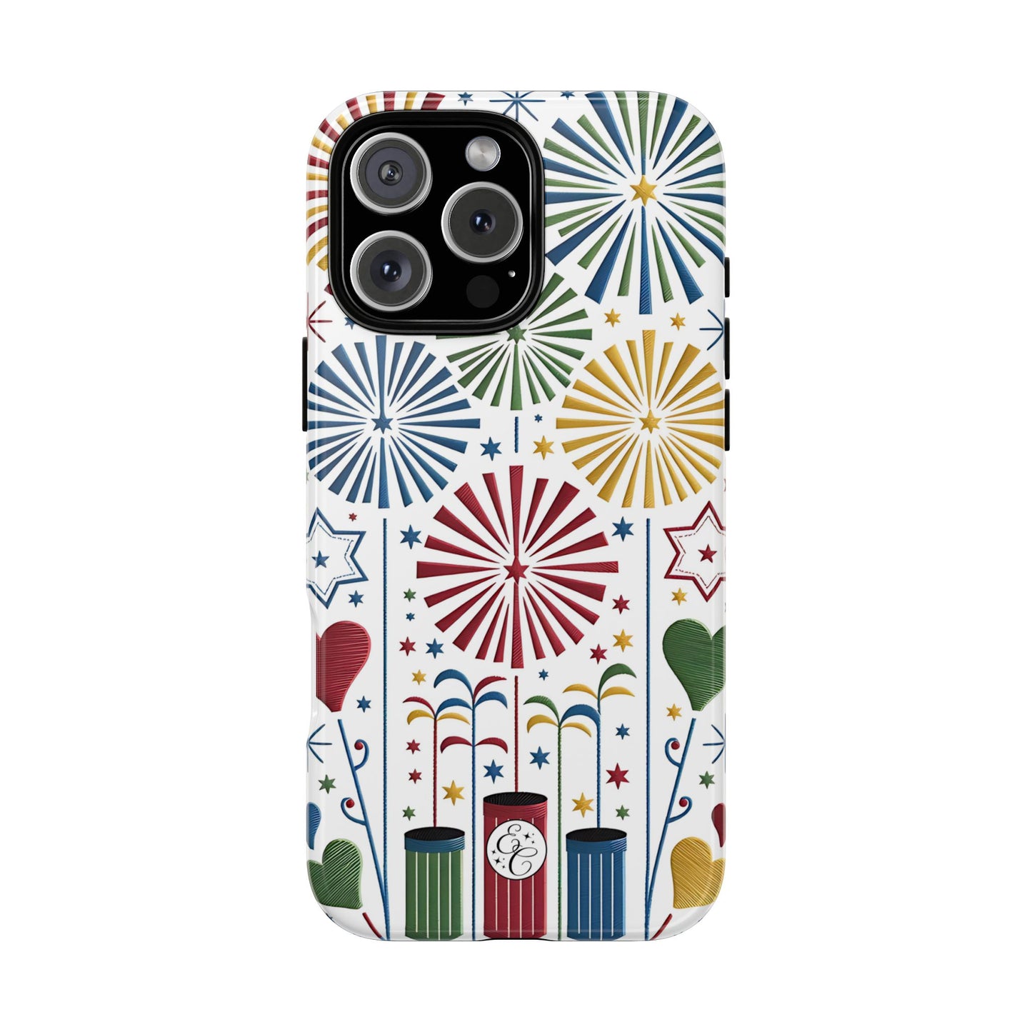 Colorful Fireworks and Stars Tough Phone Case