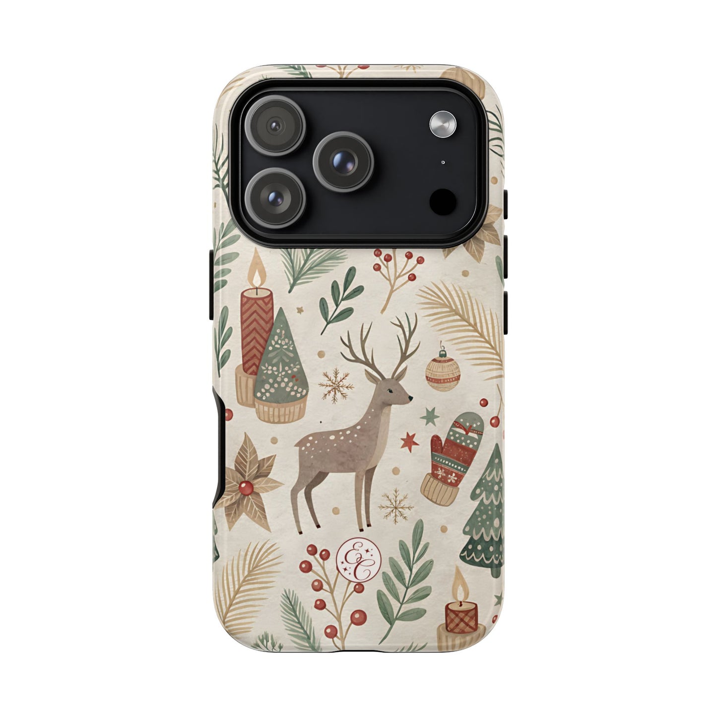 Rustic Christmas Reindeer Tough Phone Case