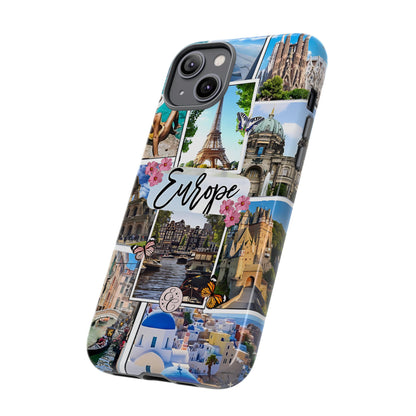 Europe Travel Collage Tough Phone Case