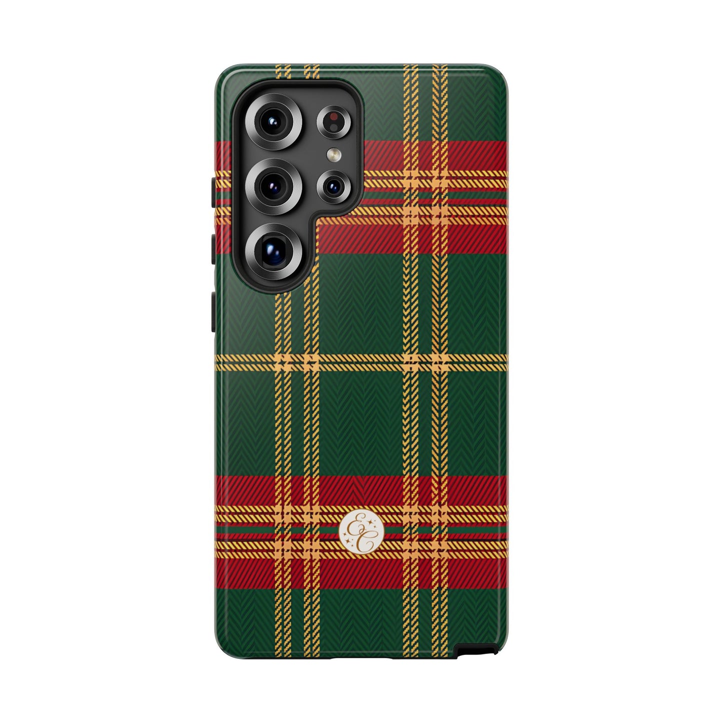 Green Red & Gold Plaid Tough Phone Case