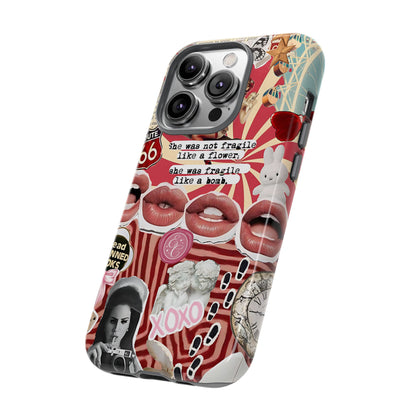 Retro Feminist Collage Tough Phone Case