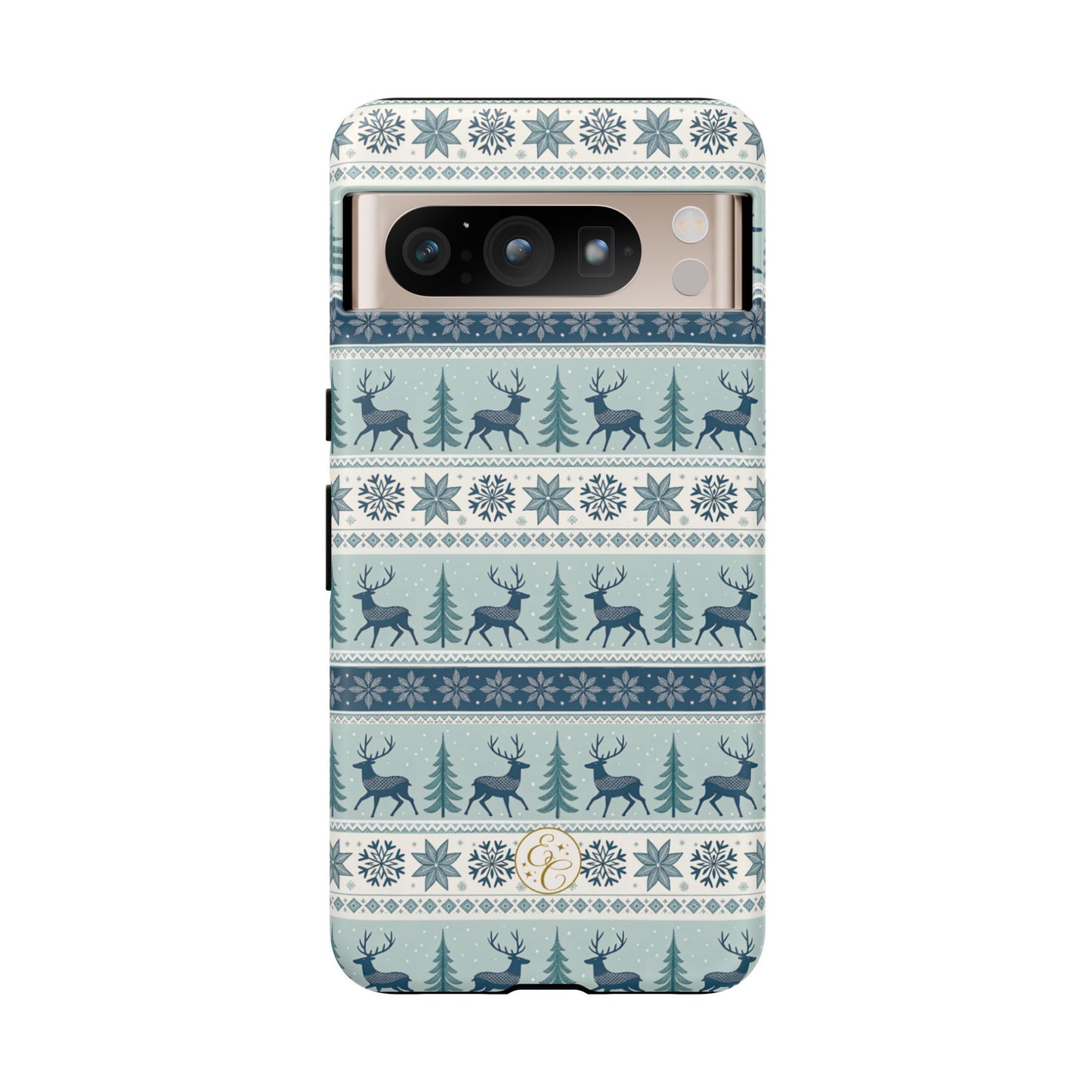 Blue Winter Reindeer Tough Phone Case