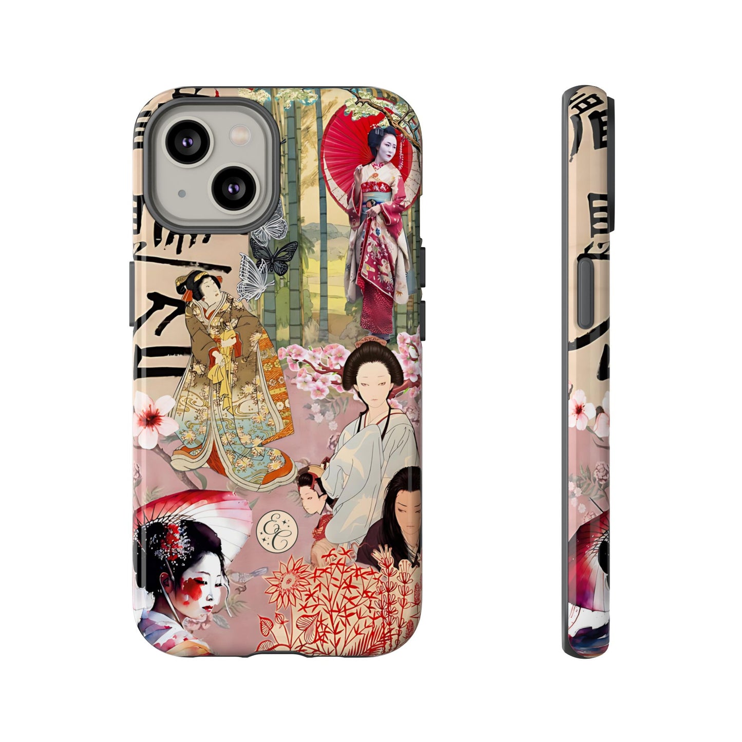 Japanese Geisha Collage Tough Phone Case