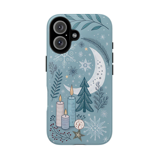 Winter Moon & Candles Tough Phone Case
