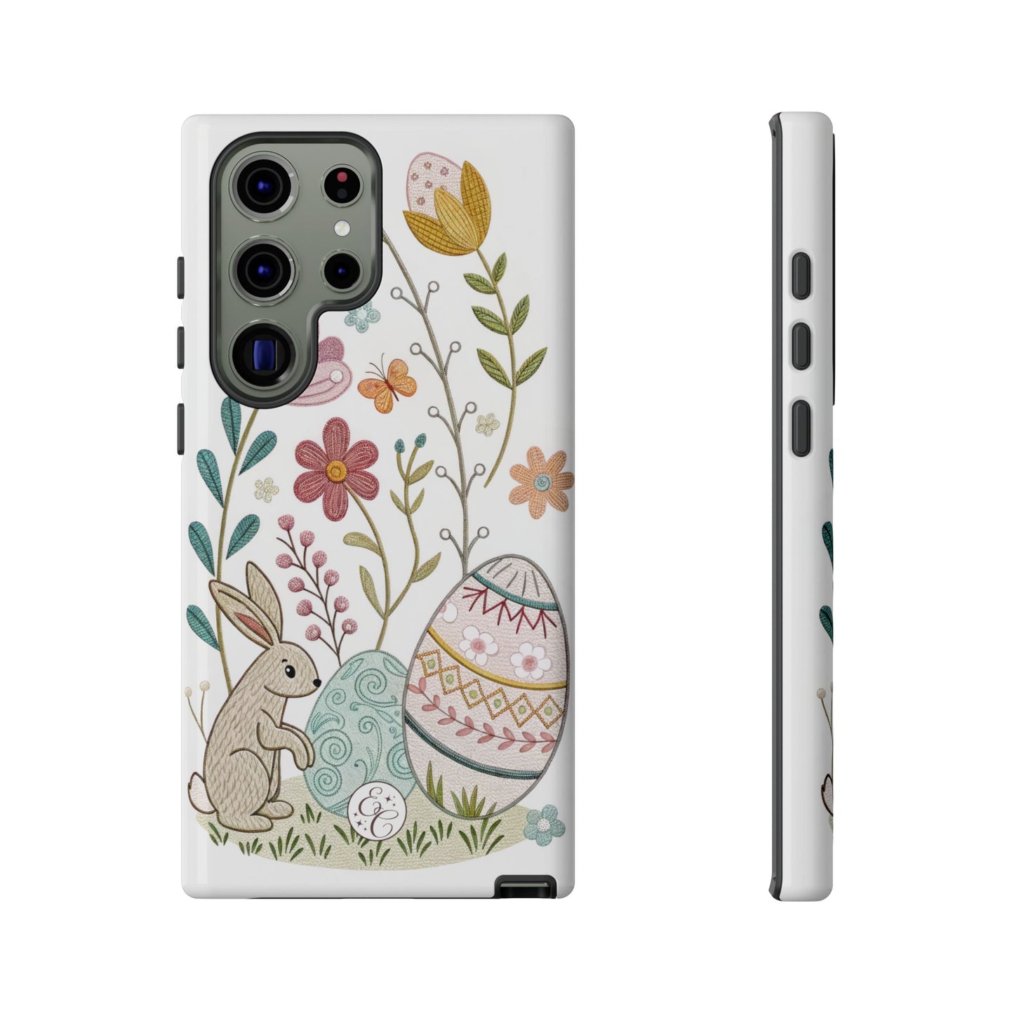 Bunny & Easter Egg Floral Tough Phone Case