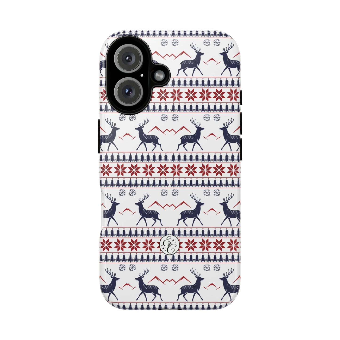 Christmas Reindeer Pattern Tough Phone Case