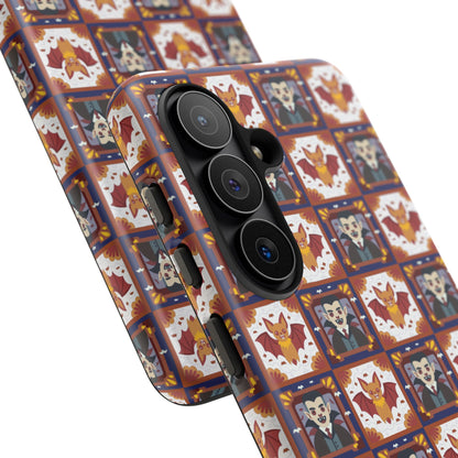 Dracula & Bat Pattern Halloween Phone Case
