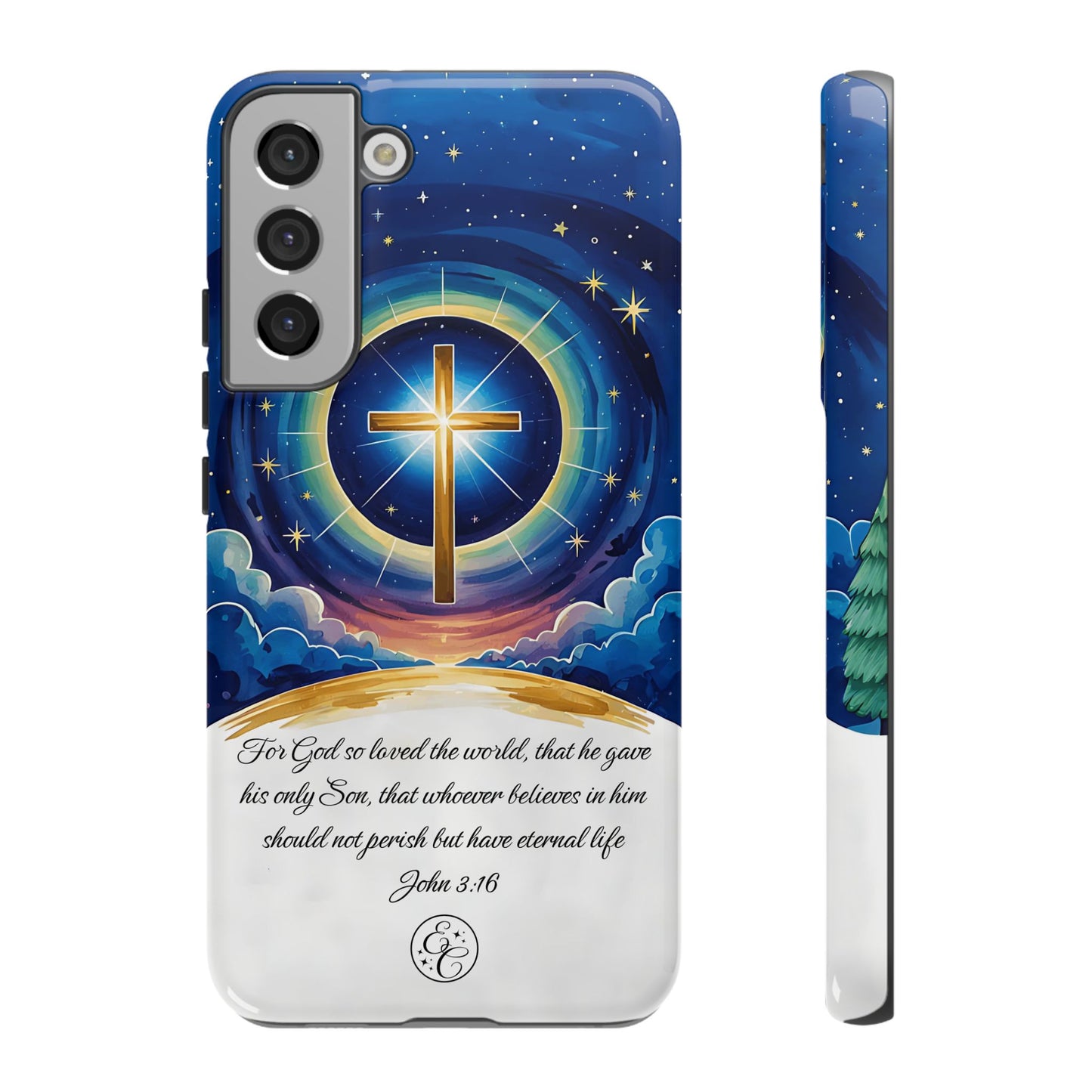 Celestial Cross - John 3:16 Tough Phone Case