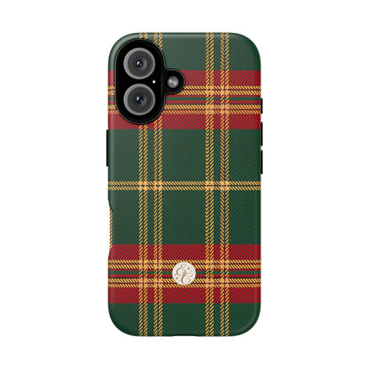 Green Red & Gold Plaid Tough Phone Case
