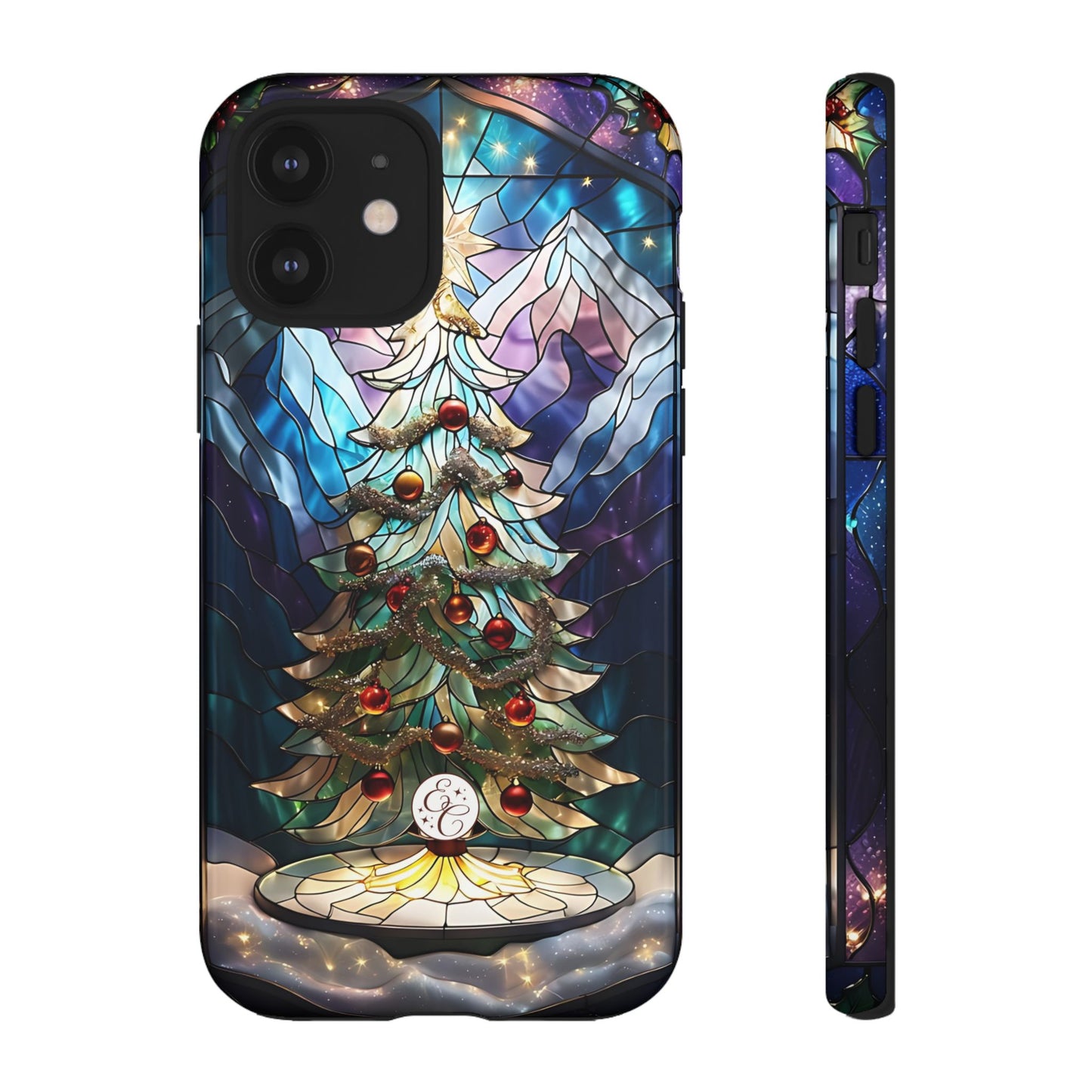 Christmas Tree Stained Glass Tough Phone Case