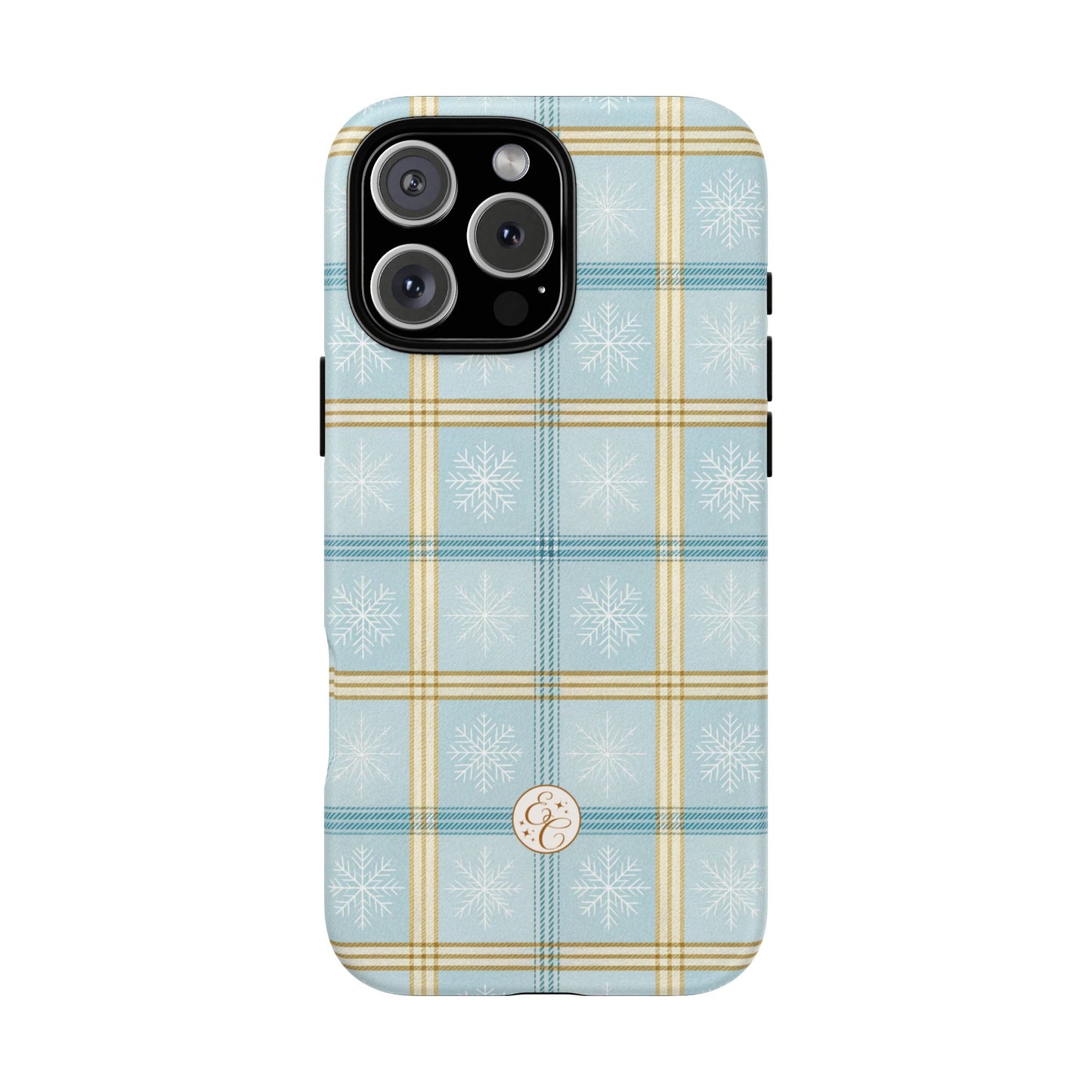 Blue Winter Plaid Tough Phone Case