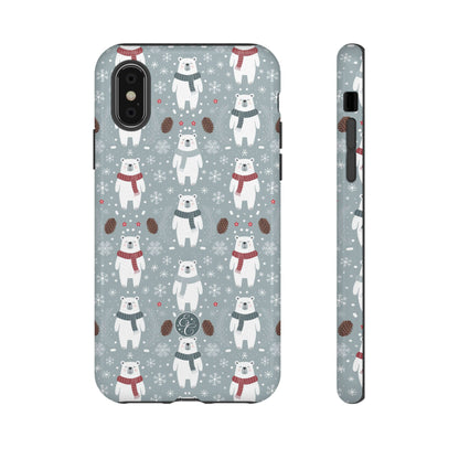 Cute Polar Bear Pattern Tough Phone Case