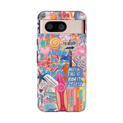 Colorful Beach Collage Tough Phone Case