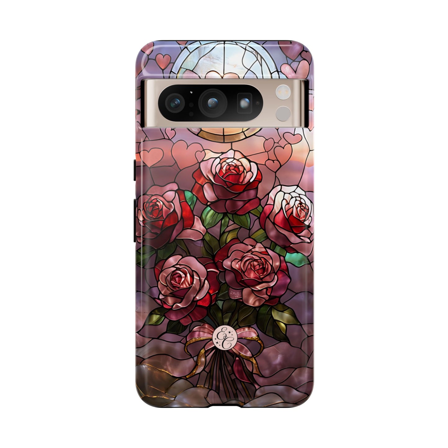 Bouquet of Roses Stained Glass Tough Phone Case
